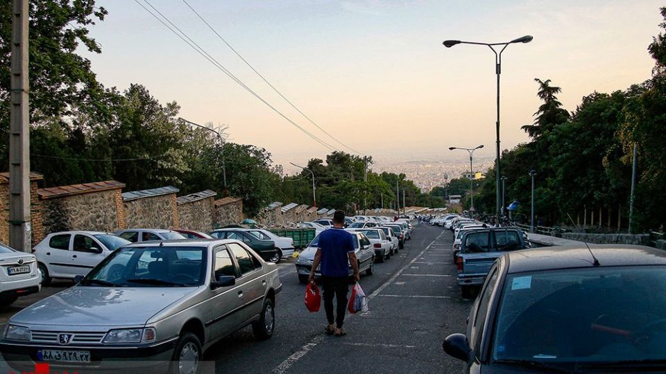 شلوغی پارک جمشیدیه در پیک چهارم کرونا