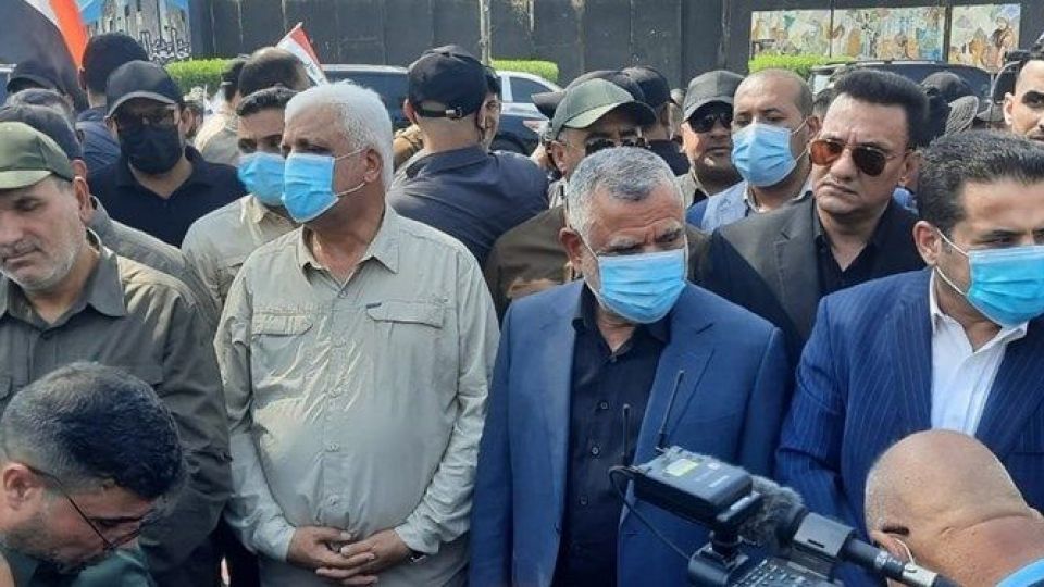 تشییع شهدای الحشد الشعبی با شعار مرگ بر آمریکا و مرگ بر اسرائیل