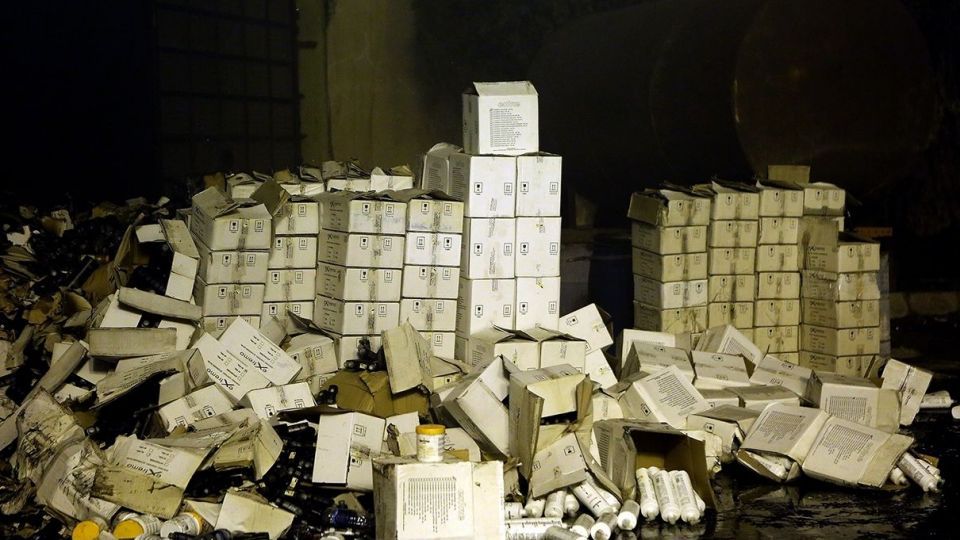 آتش سوزی در انبار سازمان اموال تملیکی