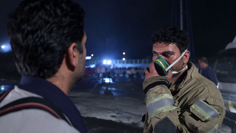 آتش سوزی در انبار سازمان اموال تملیکی