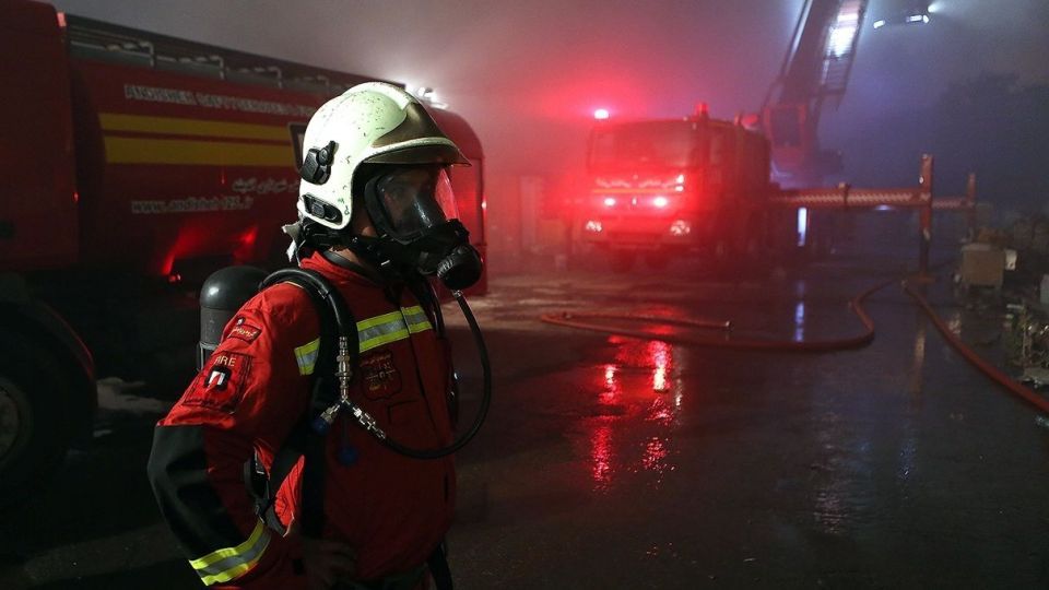 آتش سوزی در انبار سازمان اموال تملیکی