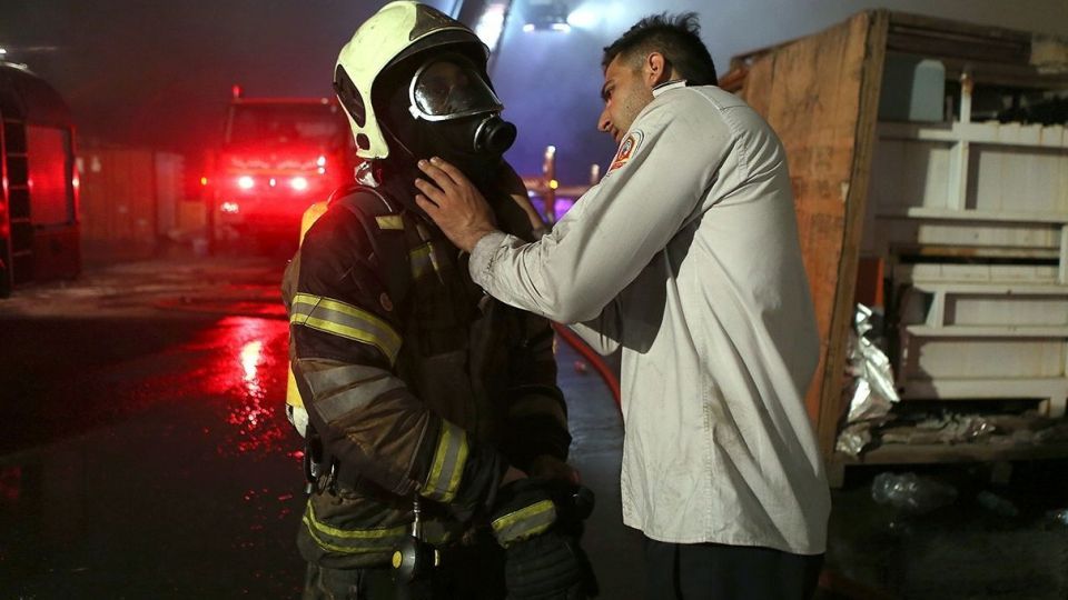 آتش سوزی در انبار سازمان اموال تملیکی