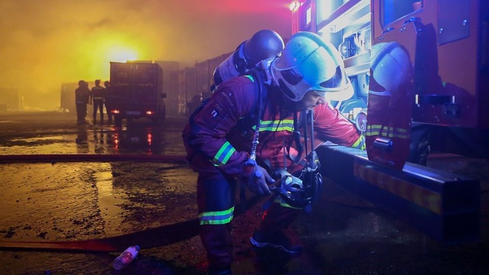 آتش سوزی در انبار سازمان اموال تملیکی