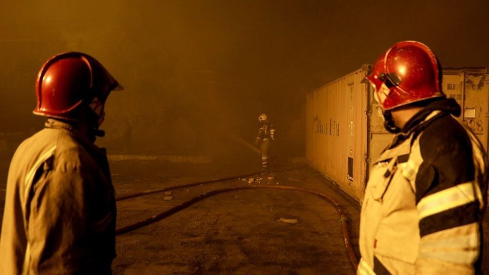 آتش سوزی در انبار سازمان اموال تملیکی