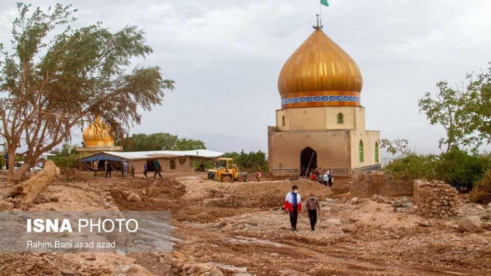 خسارات سیل در روستای داهوییه زرند کرمان