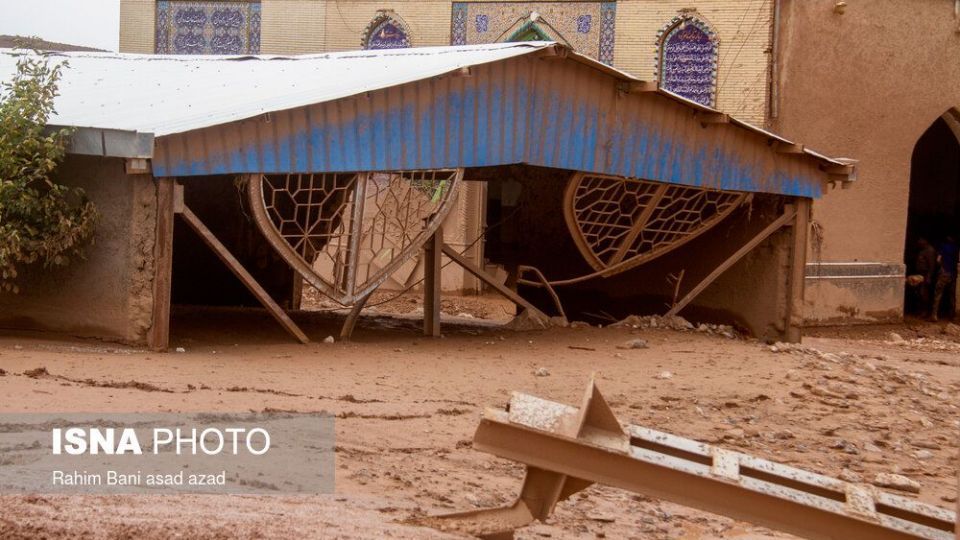 خسارات سیل در روستای داهوییه زرند کرمان