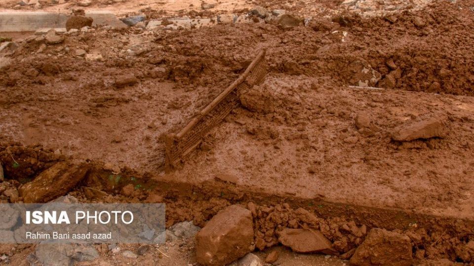 خسارات سیل در روستای داهوییه زرند کرمان