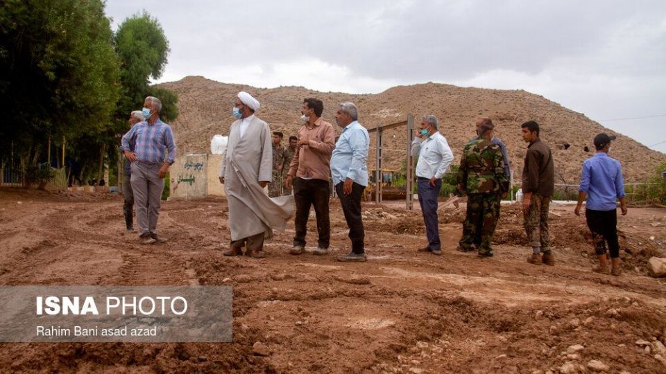 خسارات سیل در روستای داهوییه زرند کرمان