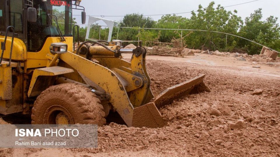 خسارات سیل در روستای داهوییه زرند کرمان