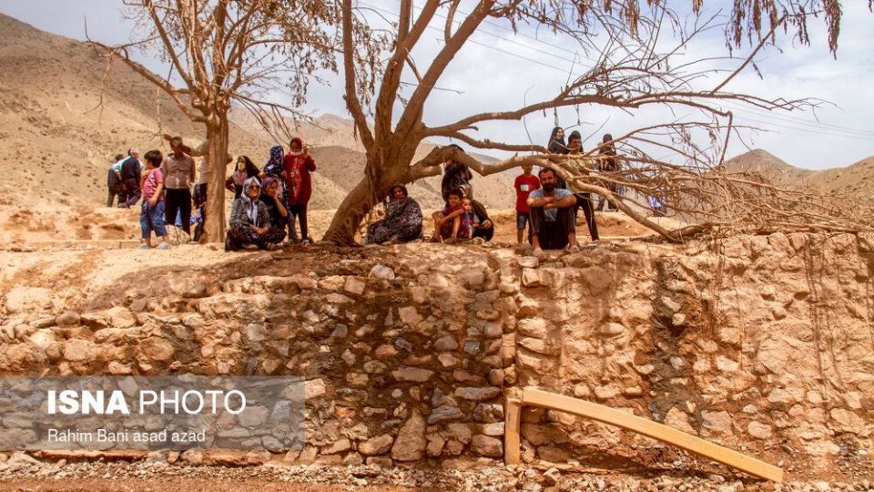 خسارات سیل در روستای داهوییه زرند کرمان