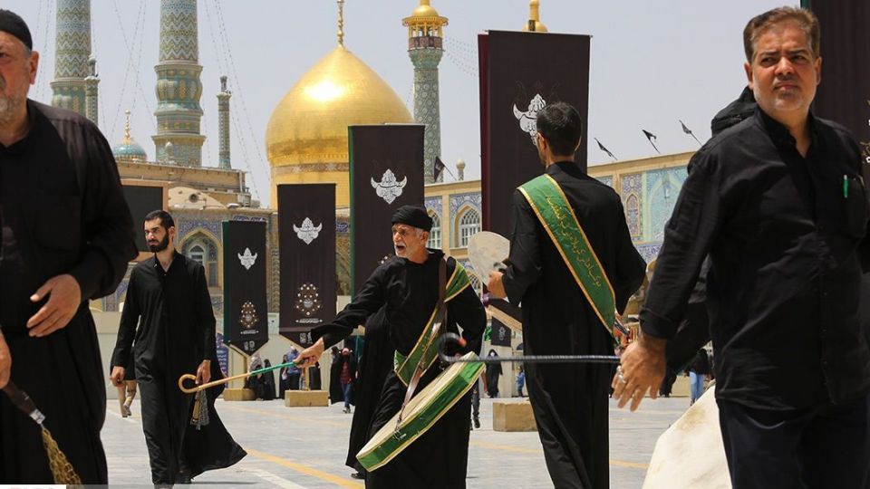 عزاداری شهادت امام باقر(ع) در حرم حضرت معصومه(س)