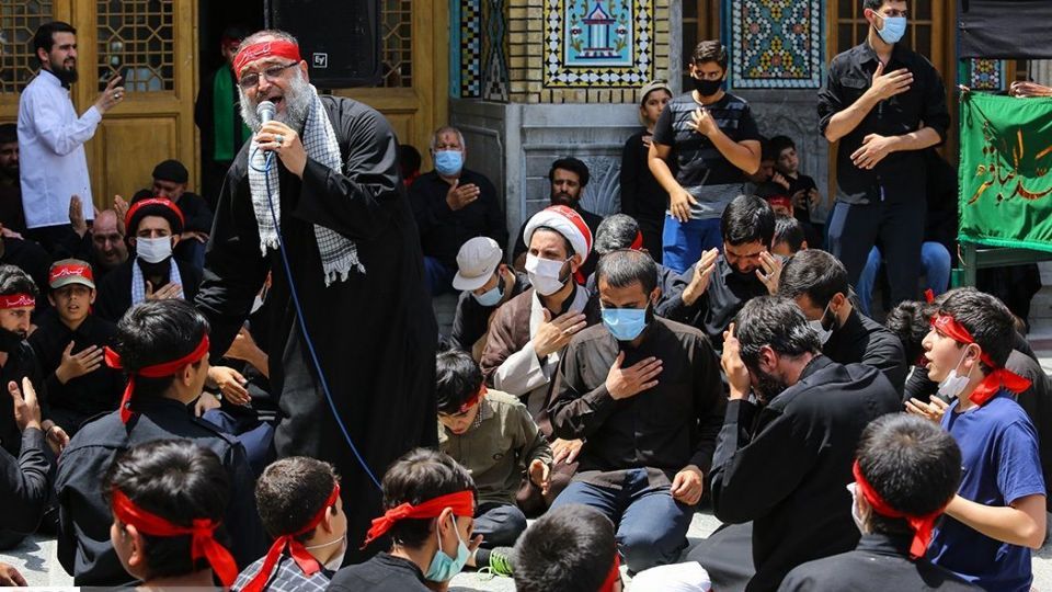 عزاداری شهادت امام باقر(ع) در حرم حضرت معصومه(س)