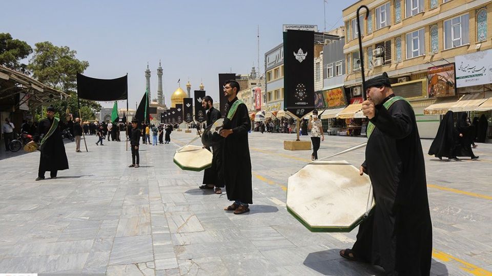 عزاداری شهادت امام باقر(ع) در حرم حضرت معصومه(س)