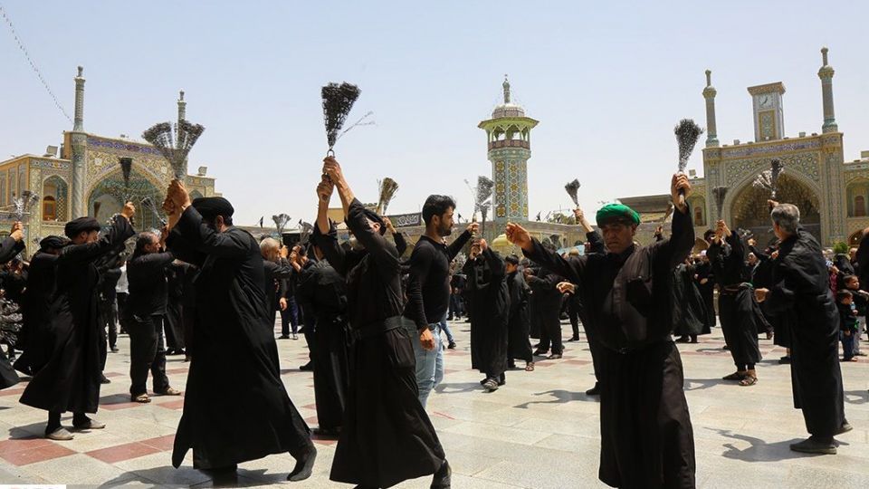 عزاداری شهادت امام باقر(ع) در حرم حضرت معصومه(س)