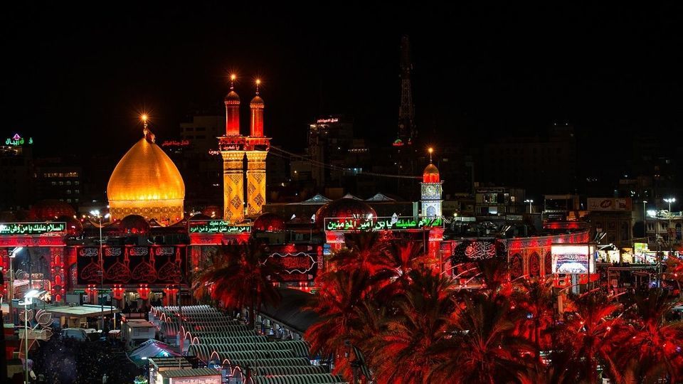 حضور مردم و دسته های عزاداری - کربلا معلی