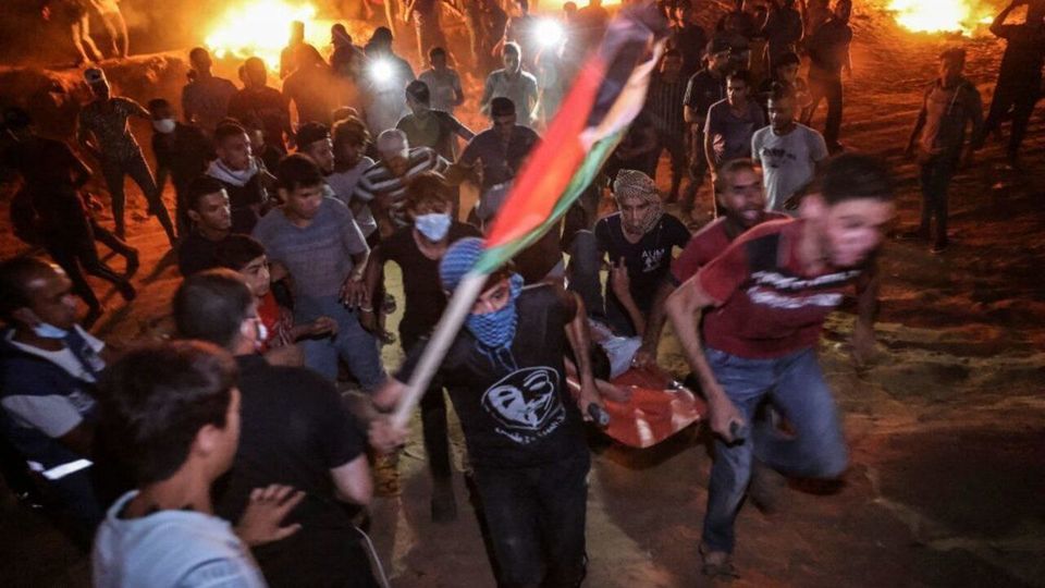 تظاهرات شبانه مردم فلسطین