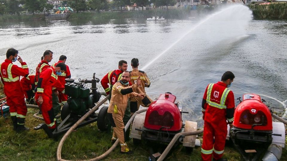 مانور عملیاتی آبگیری از منابع روباز - رشت