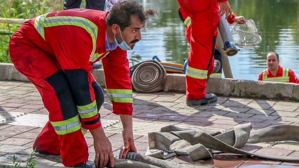 مانور عملیاتی آبگیری از منابع روباز - رشت