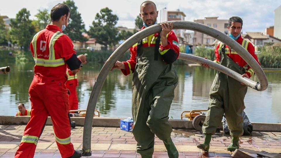 مانور عملیاتی آبگیری از منابع روباز - رشت