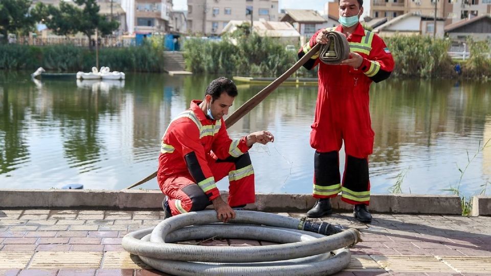 مانور عملیاتی آبگیری از منابع روباز - رشت