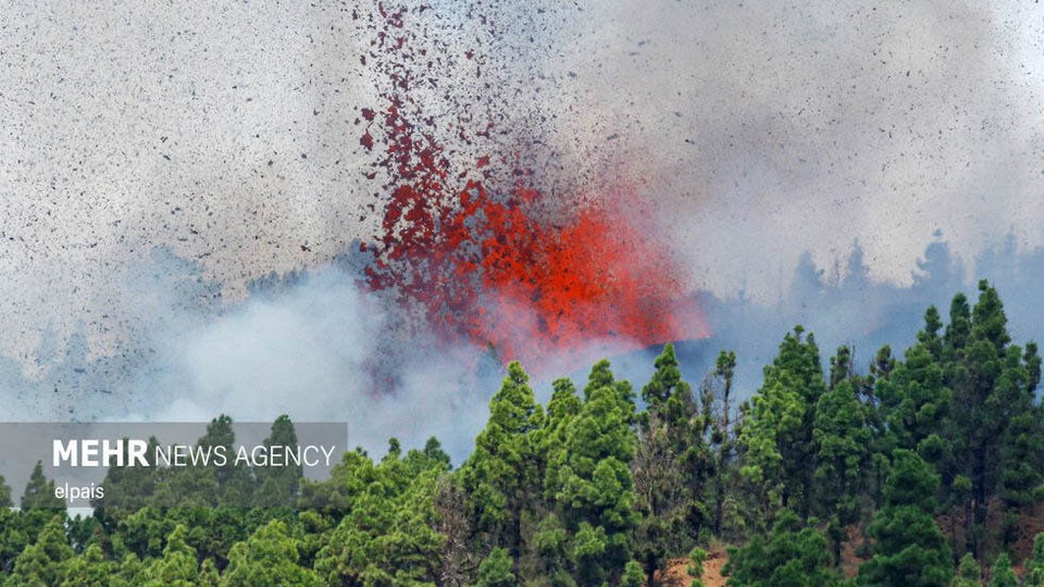 فوران آتشفشان در لا پالما