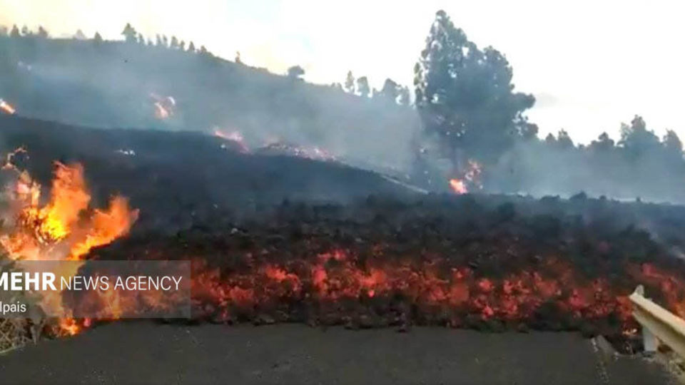 فوران آتشفشان در لا پالما