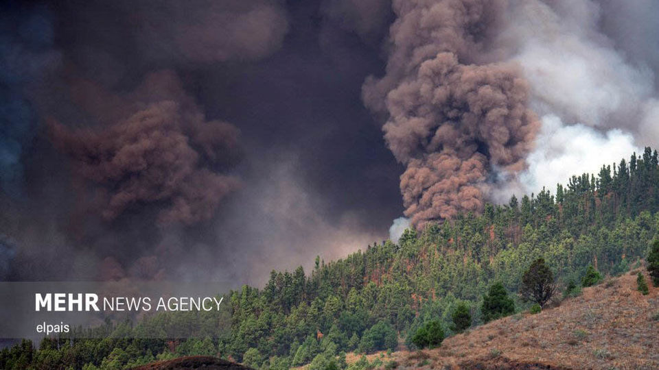 فوران آتشفشان در لا پالما