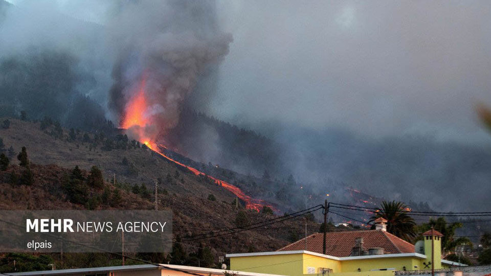 فوران آتشفشان در لا پالما