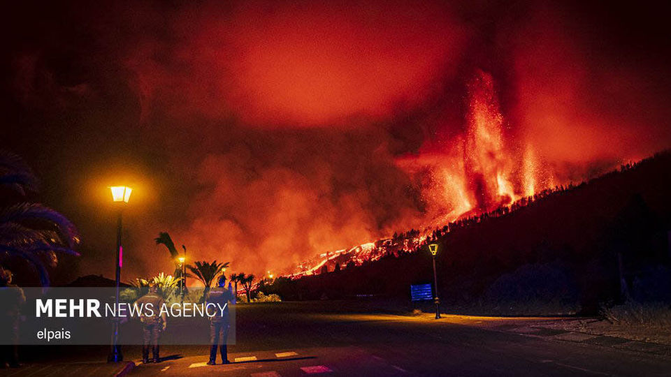 فوران آتشفشان در لا پالما