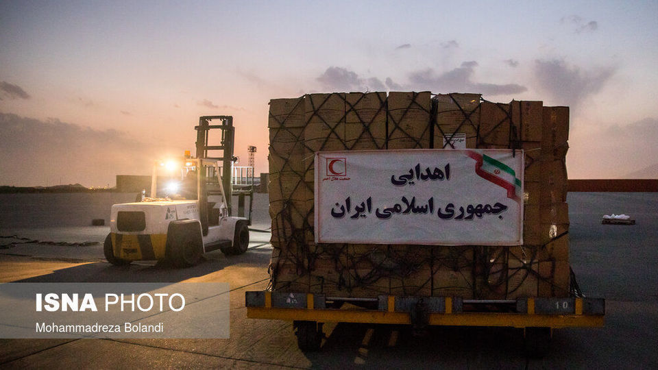 ارسال محموله بشردوستانه هلال احمر ایران به افغانستان