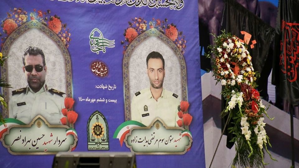 مراسم وداع و تشییع شهیدان «حسین بهراد نصر» و «مرتضی هدایت‌زاده» - رشت