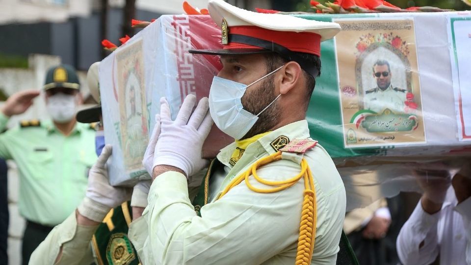 مراسم وداع و تشییع شهیدان «حسین بهراد نصر» و «مرتضی هدایت‌زاده» - رشت