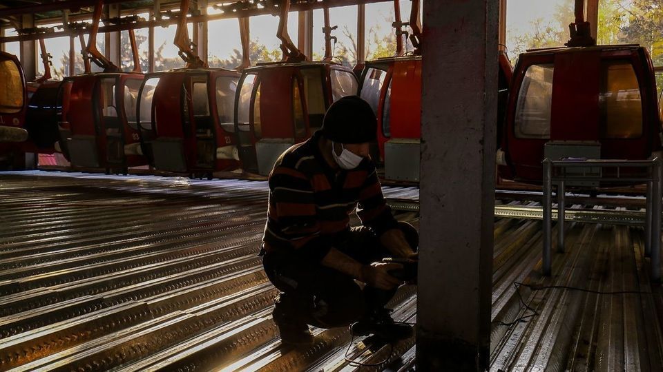 آماده سازی پیست اسکی مجموعه توچال