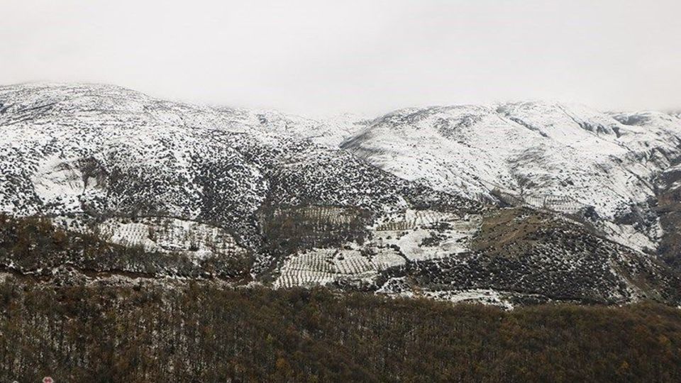 بارش برف پاییزی در اشکور رحیم آباد- گیلان