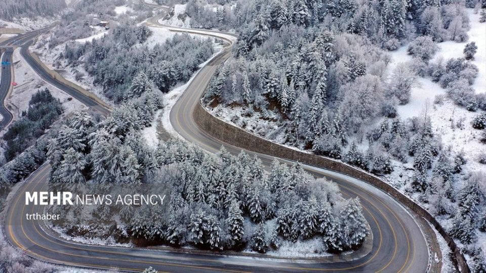 ارتفاعات کوه ایلگاز ترکیه سفیدپوش شد