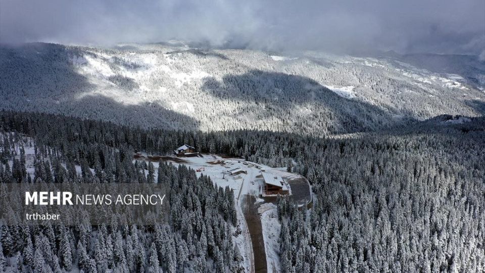 ارتفاعات کوه ایلگاز ترکیه سفیدپوش شد