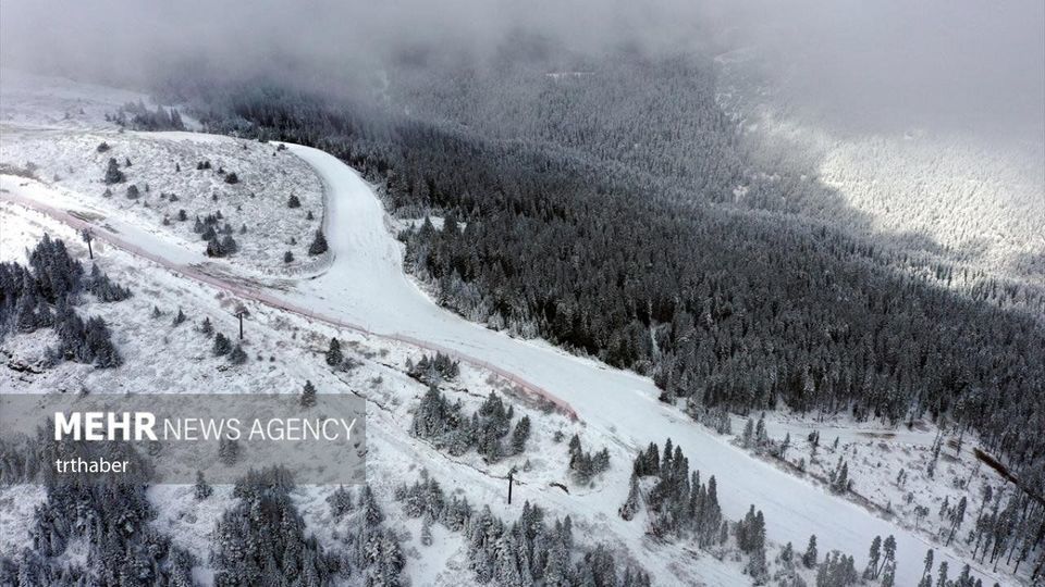 ارتفاعات کوه ایلگاز ترکیه سفیدپوش شد