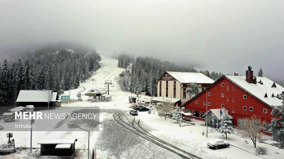 ارتفاعات کوه ایلگاز ترکیه سفیدپوش شد