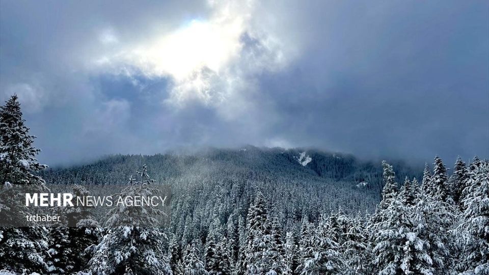 ارتفاعات کوه ایلگاز ترکیه سفیدپوش شد