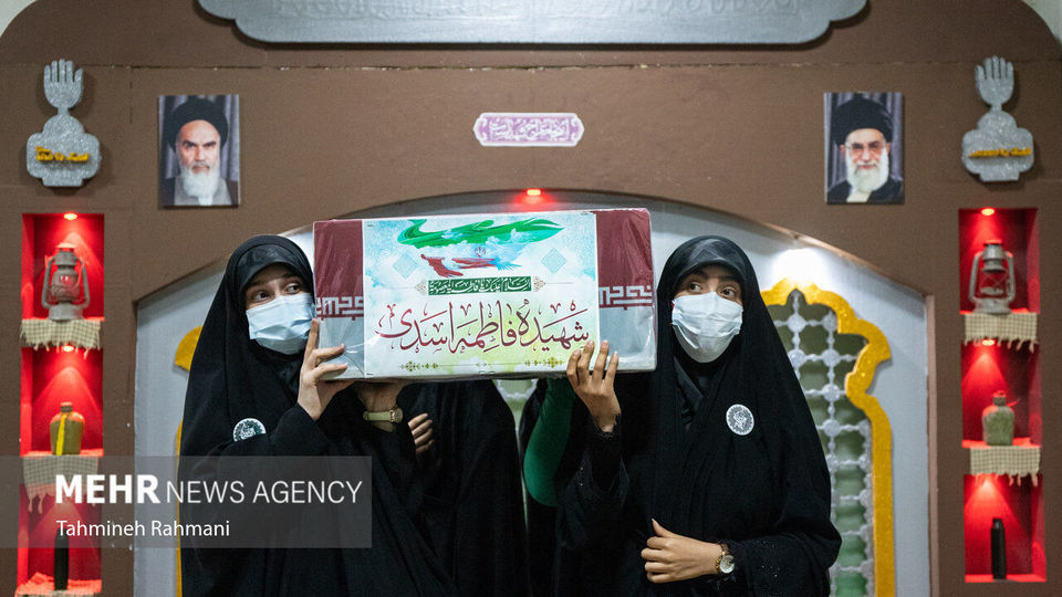 مراسم وداع با پیکراولین بانوی تفحص شده ،شهید فاطمه اسدی