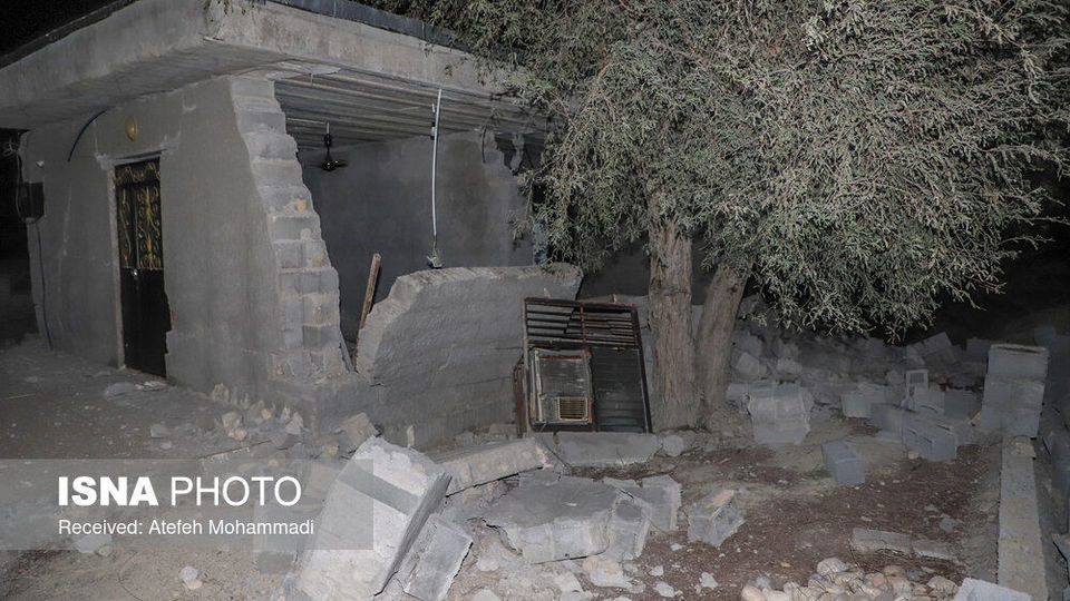 خسارات منطقه زلزله زده فین - هرمزگان