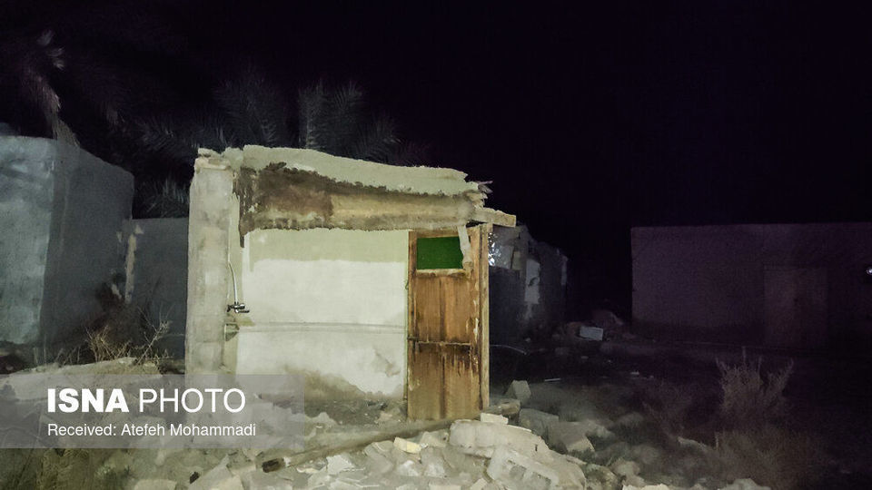 خسارات منطقه زلزله زده فین - هرمزگان