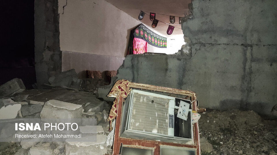 خسارات منطقه زلزله زده فین - هرمزگان