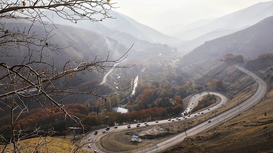 طبیعت پاییزی جاده چالوس