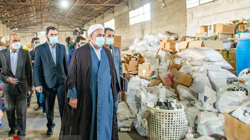 بازدید رئیس کل دادگستری مازندران از انبار اموال تملیکی