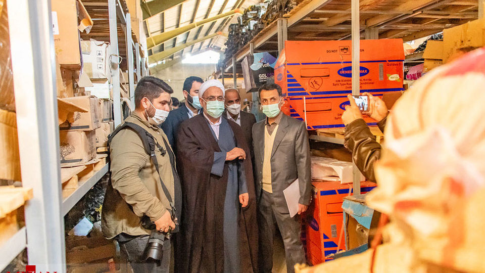 بازدید رئیس کل دادگستری مازندران از انبار اموال تملیکی