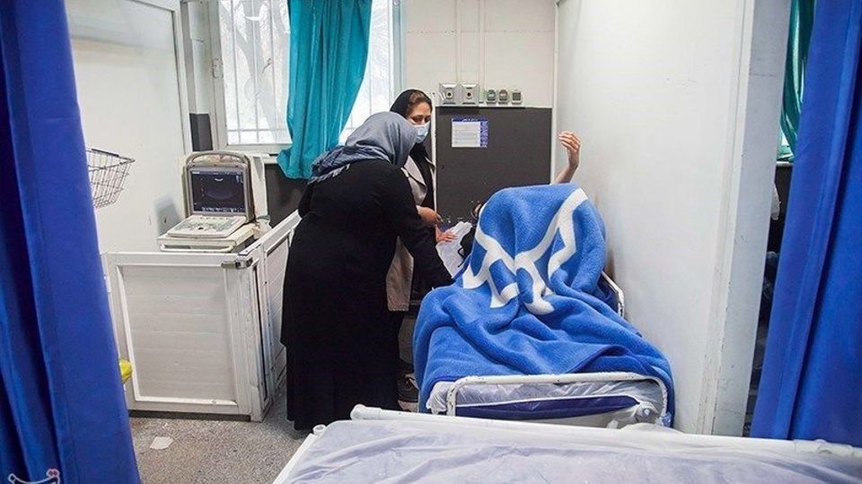 مصدومان حادثه تصادف دانش آموزان در کرمانشاه