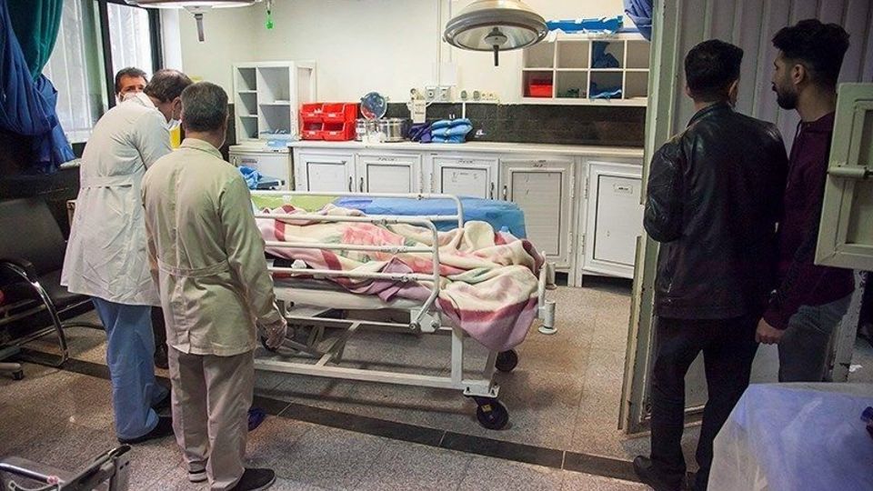 مصدومان حادثه تصادف دانش آموزان در کرمانشاه