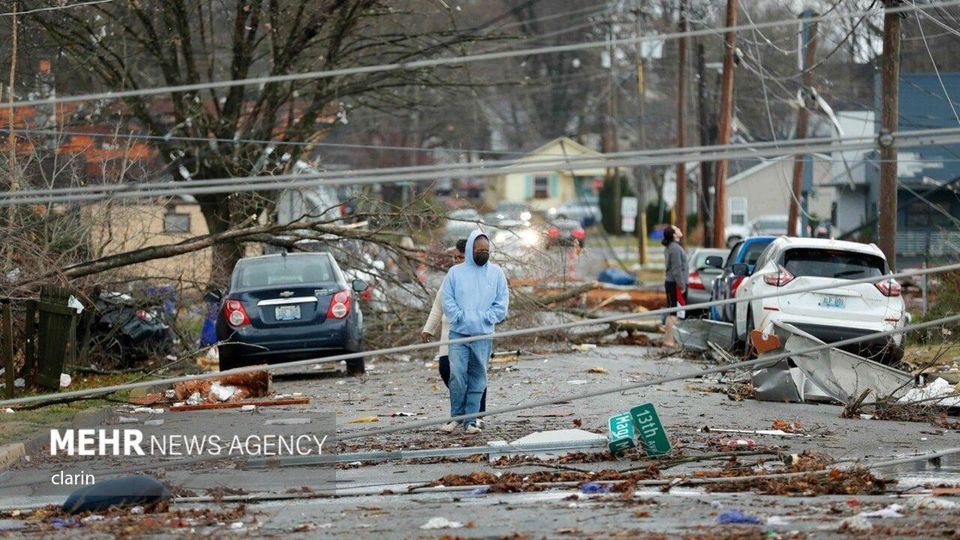 گردباد شدید در «کنتاکی» آمریکا