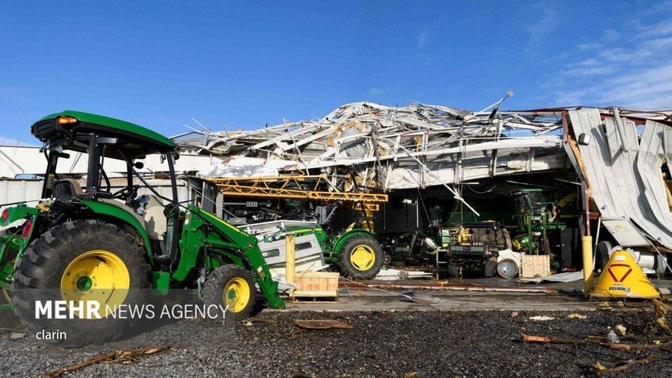 گردباد شدید در «کنتاکی» آمریکا